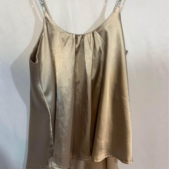 Satin swing top with embellishments. Champagne in colour. Adjustable straps. Siz - Picture 5 of 6